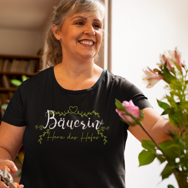 Bäuerin, Herz des Hofes - Damenshirt Premium