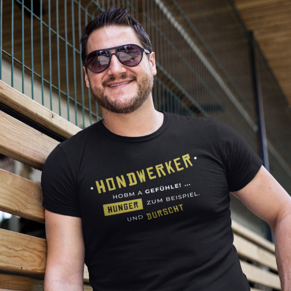 Hondwerker hobm a Gefühle - Unisex Shirt Premium
