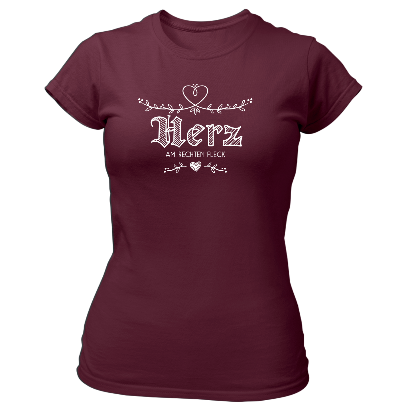 Herz am rechten Fleck - Damenshirt Premium