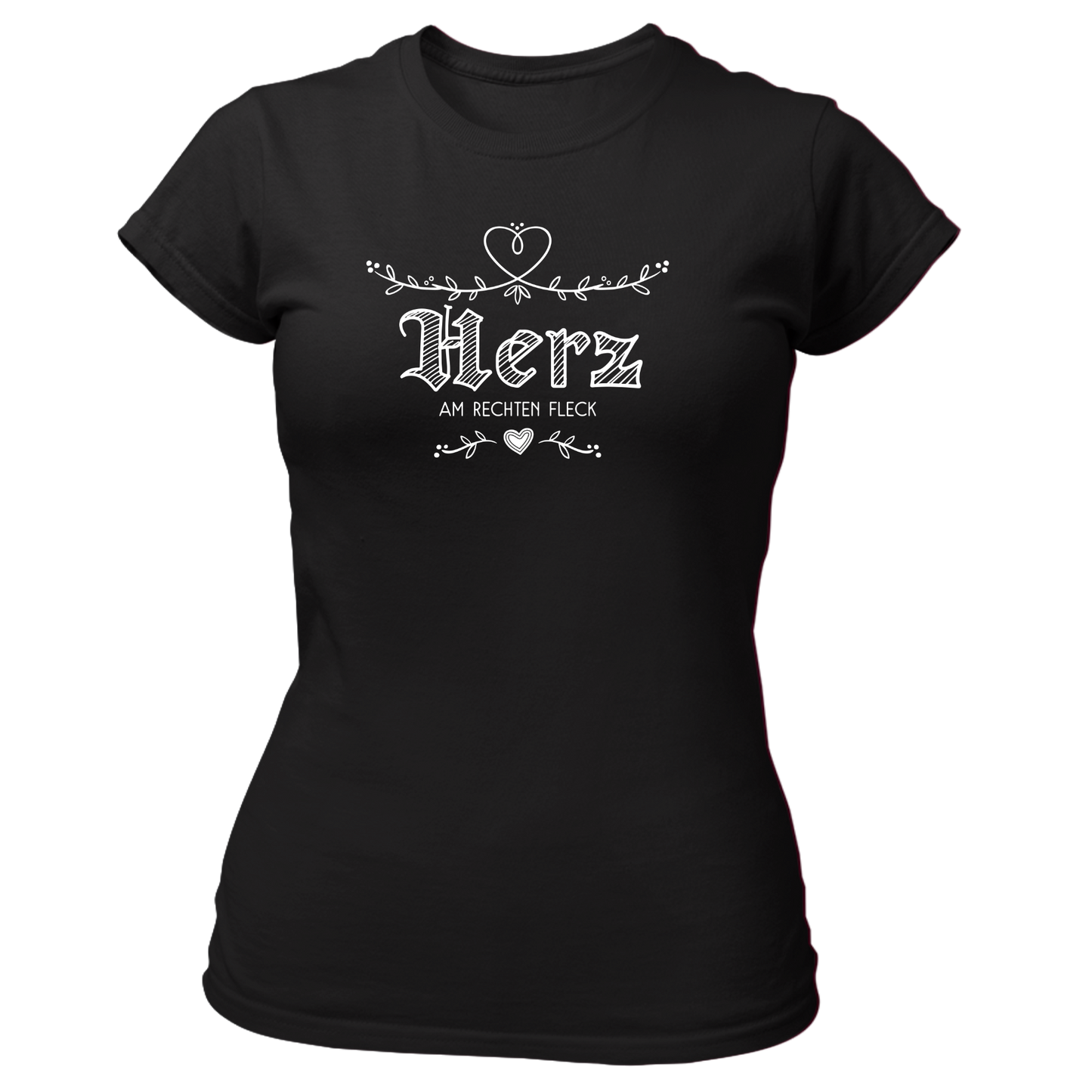 Herz am rechten Fleck - Damenshirt Premium
