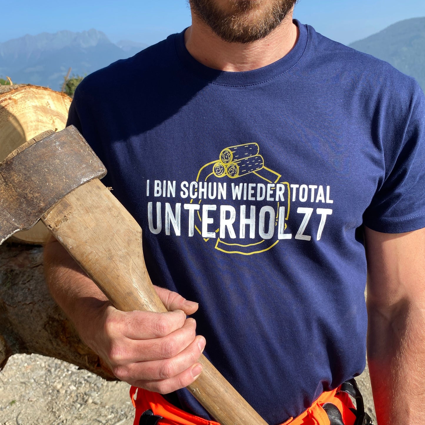 I bin schun wieder total Unterholzt - Unisex Shirt Premium