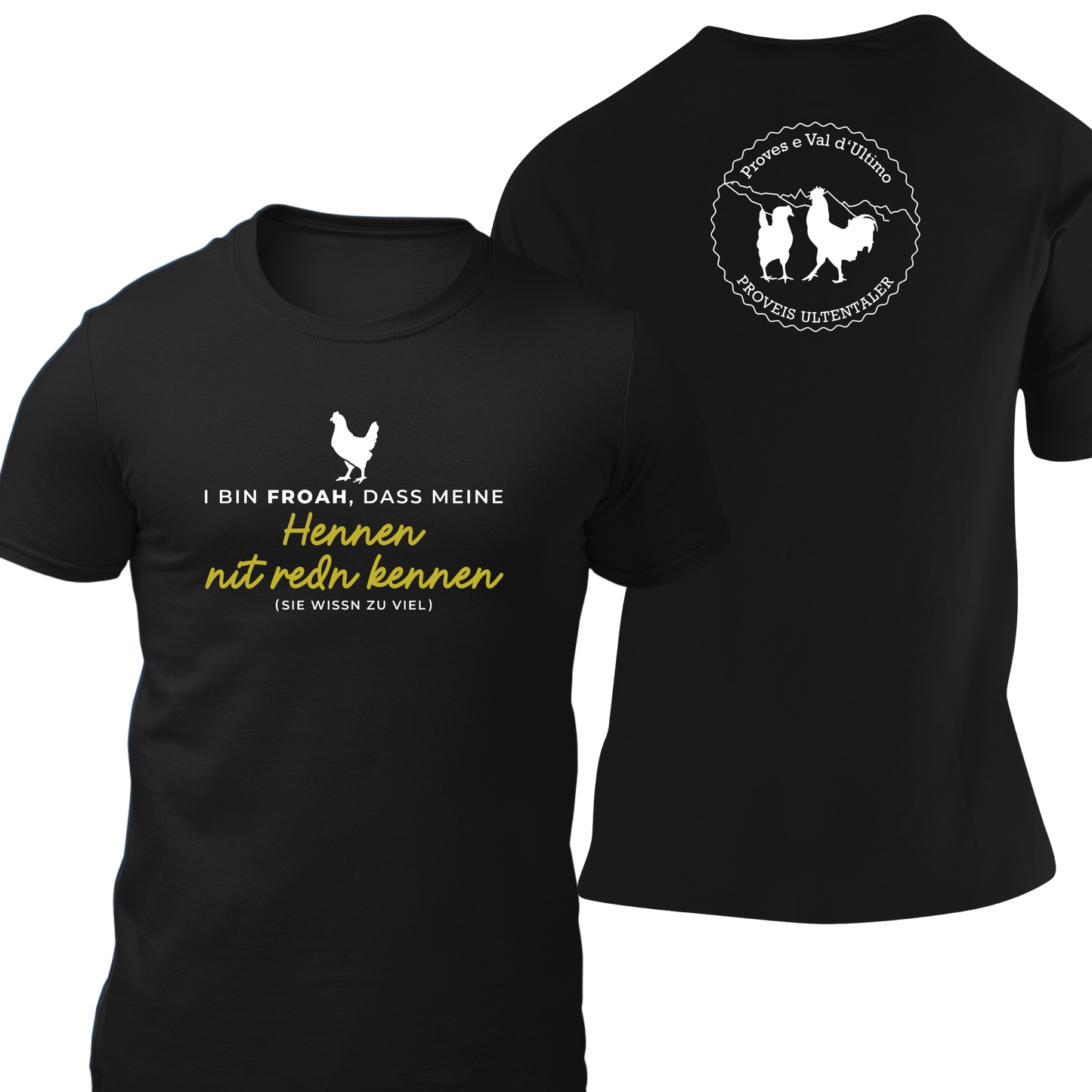 I bin froah, dass meine Hennen nit redn kennen mit Logo Proveis U. - Herrnshirt