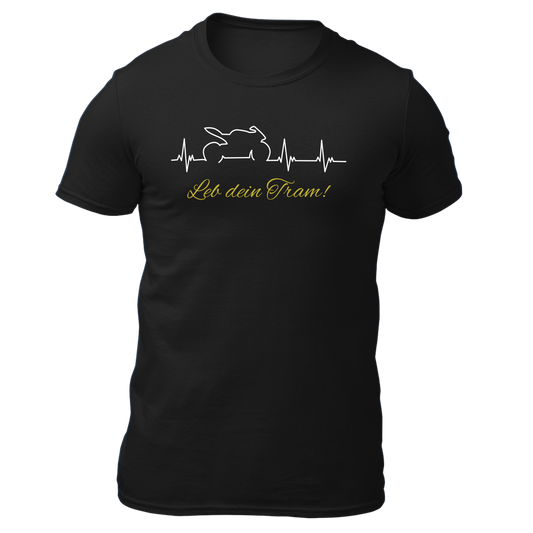 Leb dein Tram (Moto) - Herren Shirt Bio - Schwarz / XS - Shirts & Tops