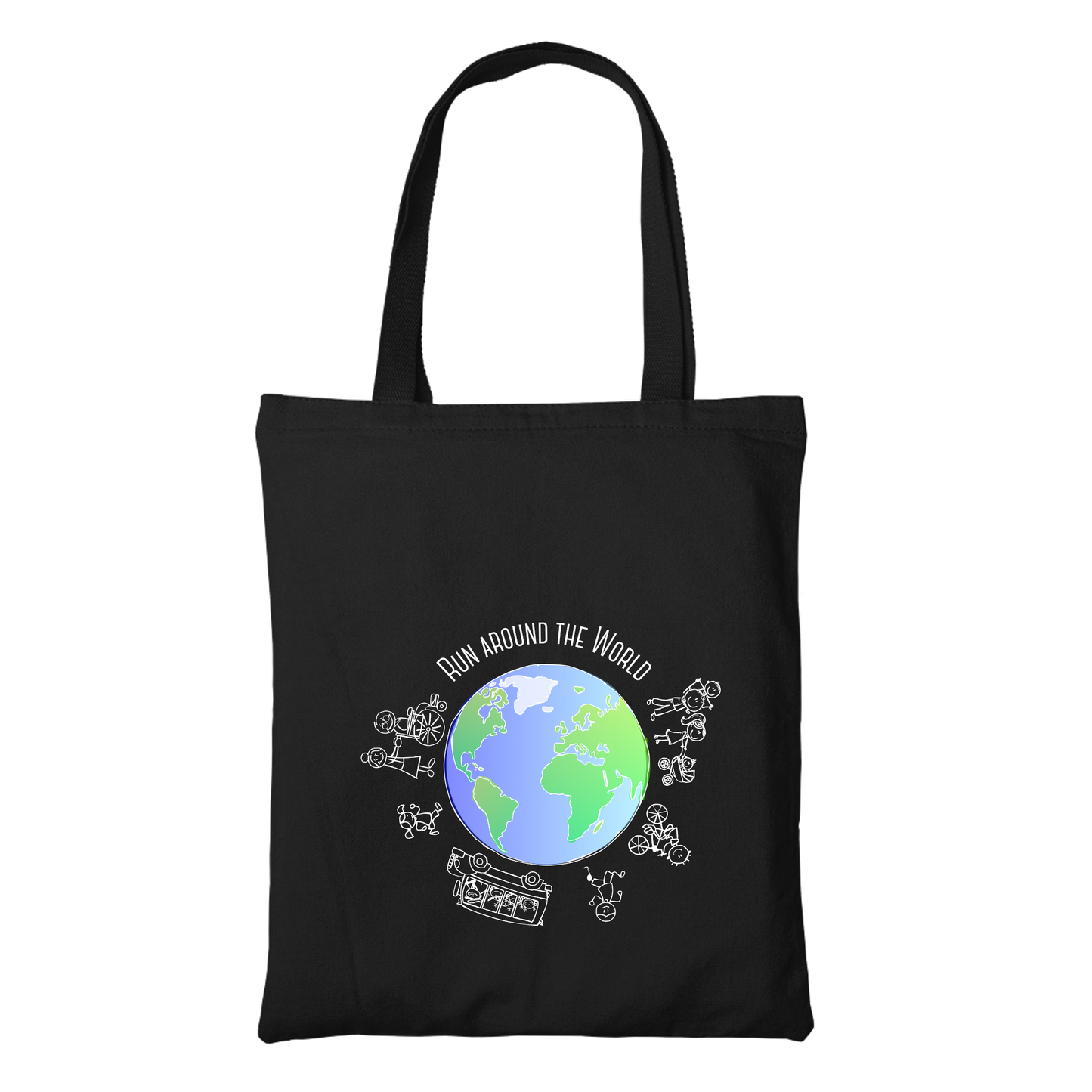 Lauf um die Welt - Stofftasche Premium