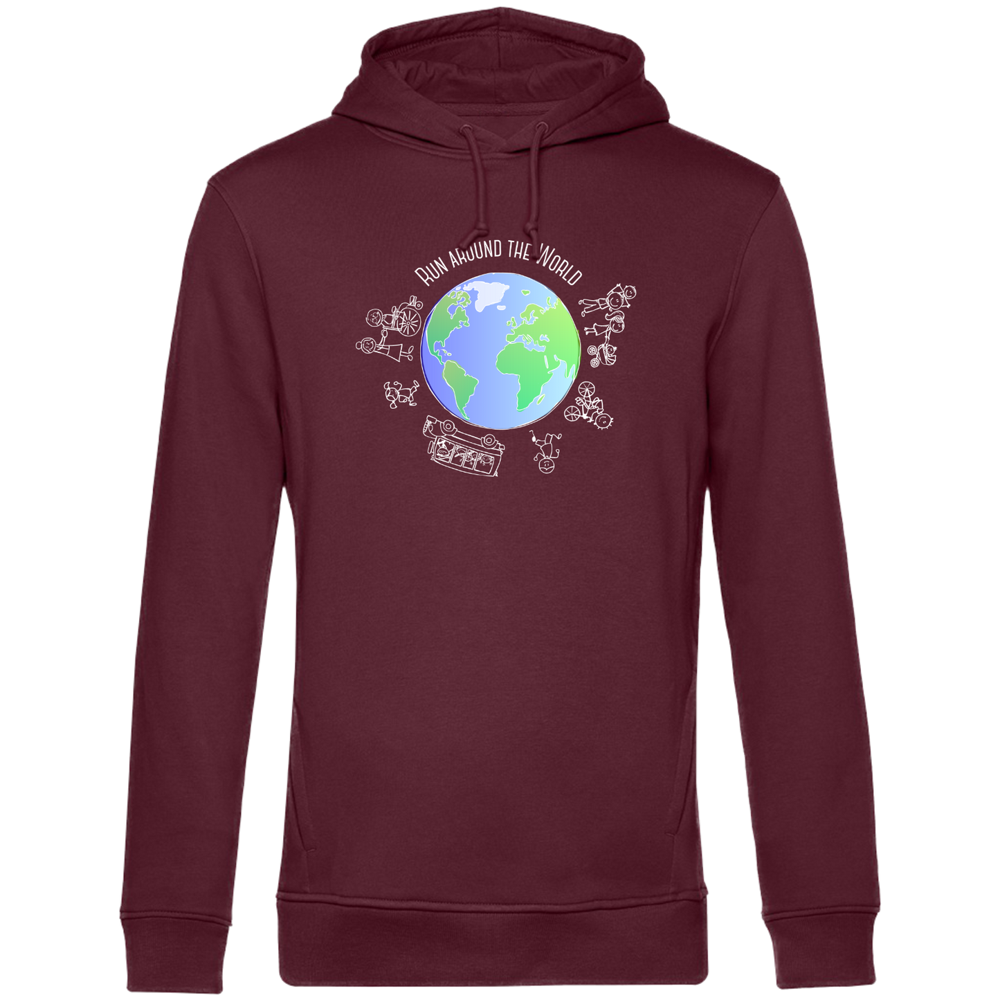 Lauf um die Welt - Unisex Hoodie Premium