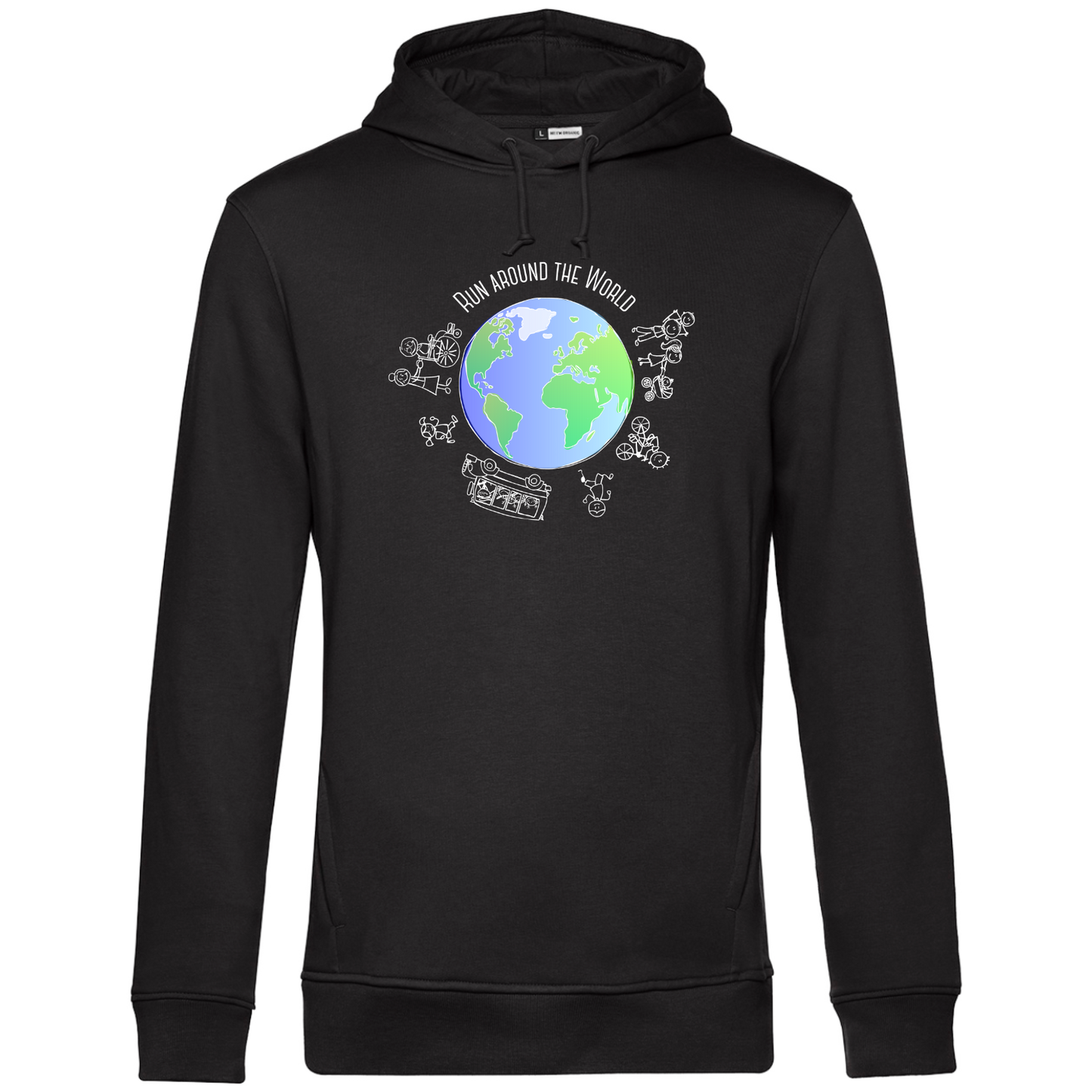 Lauf um die Welt - Unisex Hoodie Premium