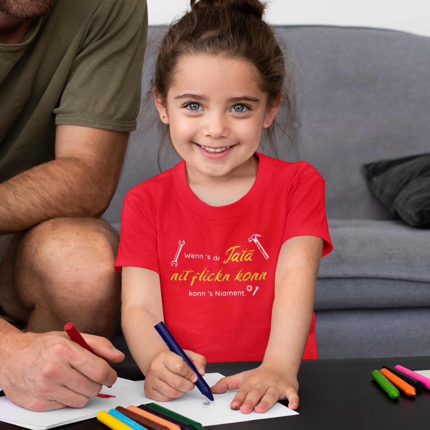 Wenn's dr Tata nit flickn konn - Kindershirt Premium