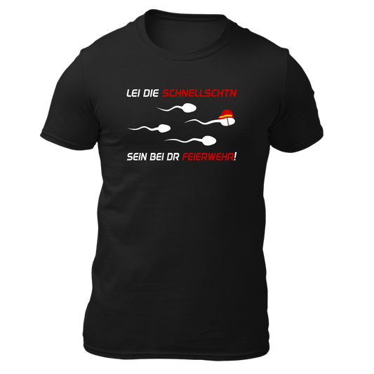 Lei die schnellschtn Feierwehr - Herren Shirt Bio - Schwarz / S - Shirts & Tops