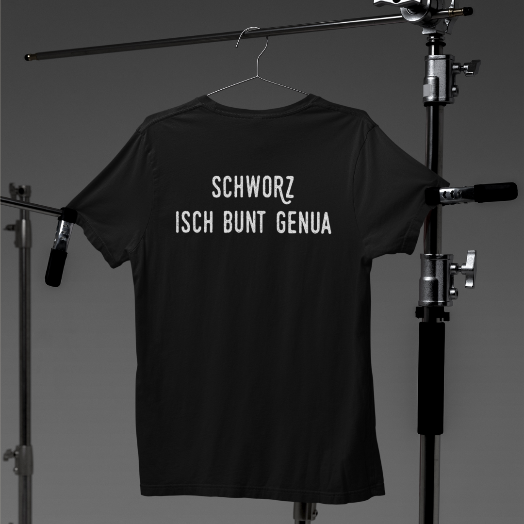 Schworz isch bunt genua - Unisex Shirt Premium