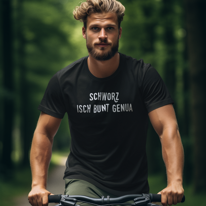 Schworz isch bunt genua - Unisex Shirt Premium