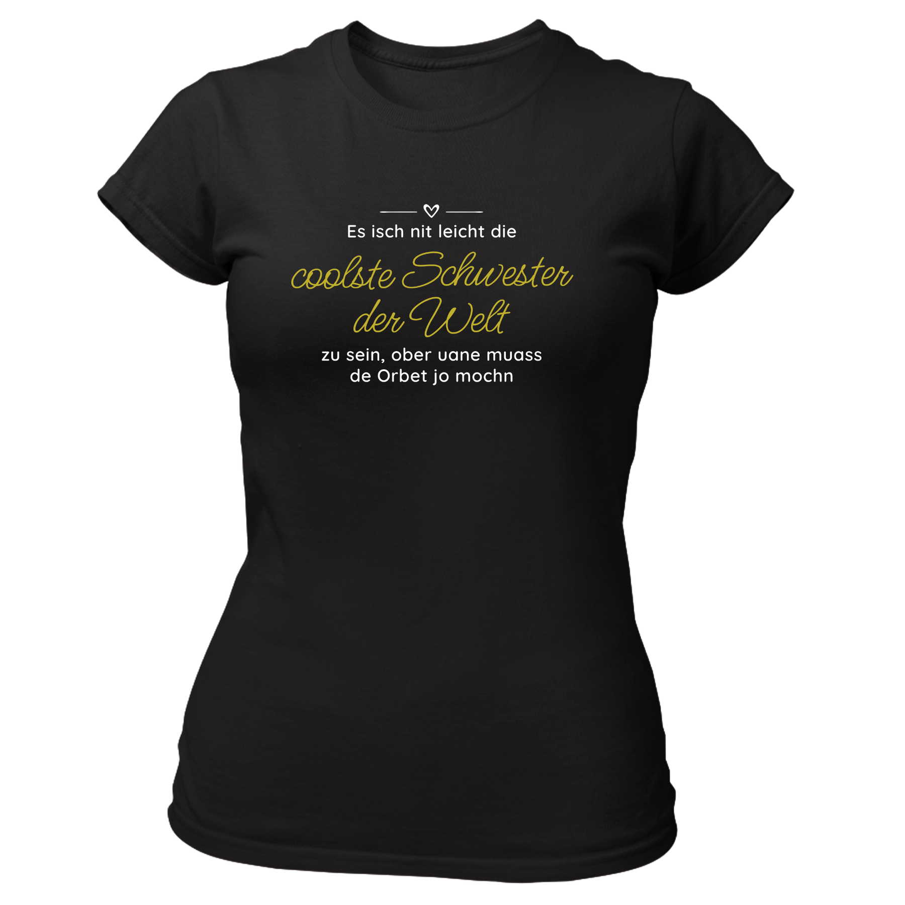 Die coolste Schwester - Damen Shirt Bio - XS / Schwarz - Shirts & Tops