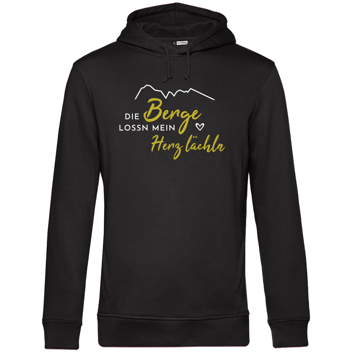 Die Berge lossn mein Herz lächln - Unisex Hoodie Bio