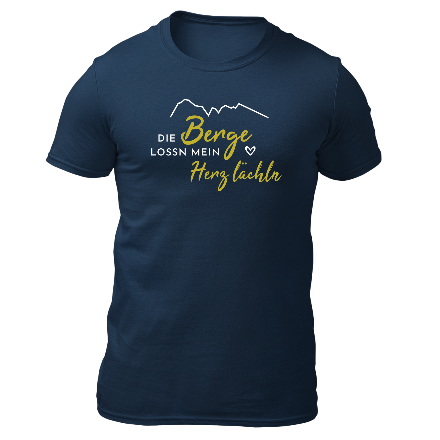 Die Berge lassen mein Herz lächeln - Herren Shirt Bio - Navy / S