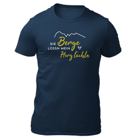 Die Berge lassen mein Herz lächeln - Herren Shirt Bio - Navy / S