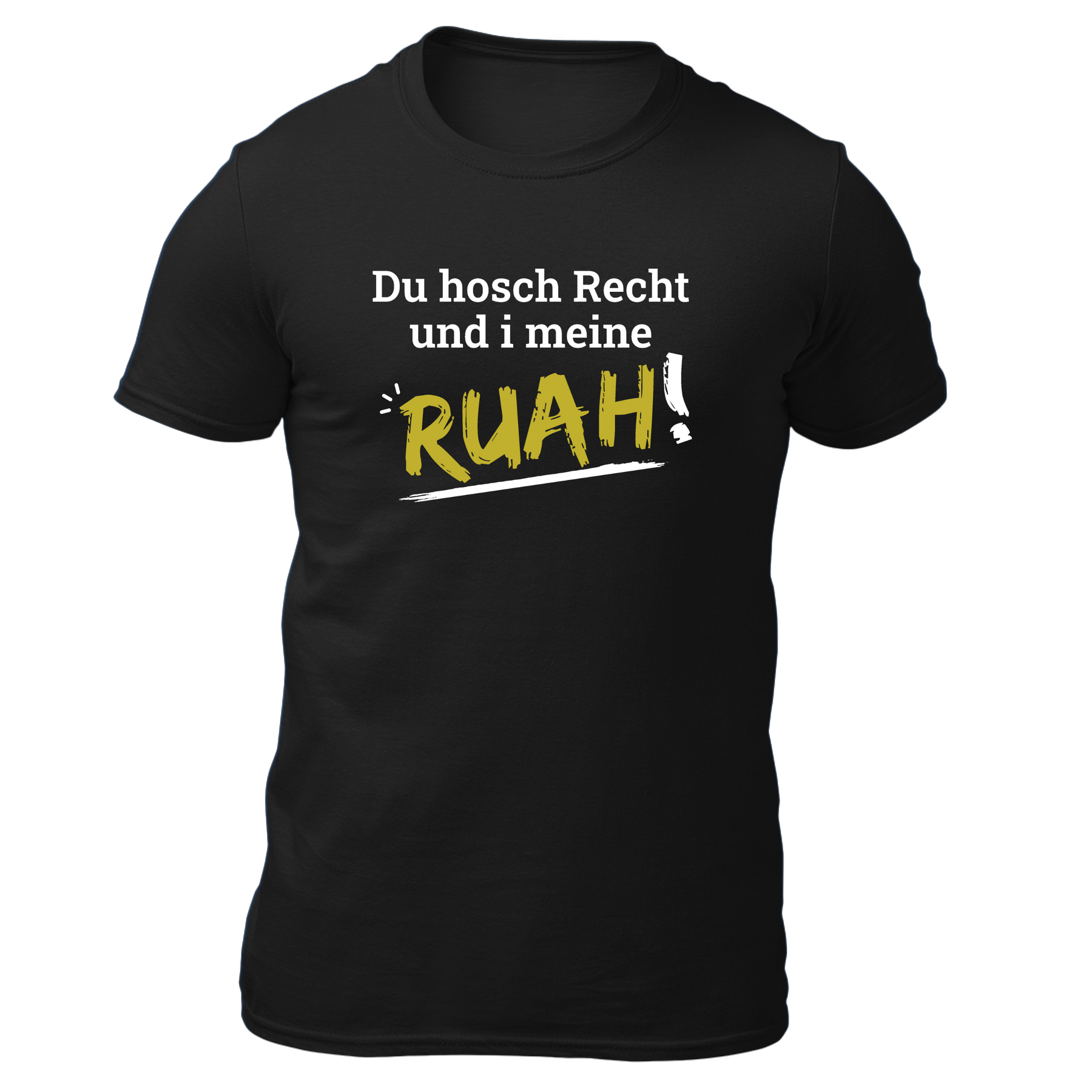 Du hosch Recht und i meine Ruah - Herren Shirt Bio - Schwarz / XS - Shirts & Tops