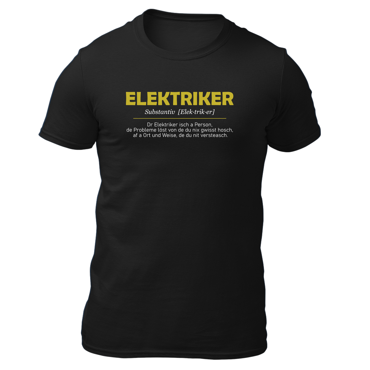 Elektriker - Herren Shirt Bio - Schwarz / S - Shirts & Tops