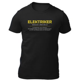 Elektriker - Herren Shirt Bio - Schwarz / S - Shirts & Tops