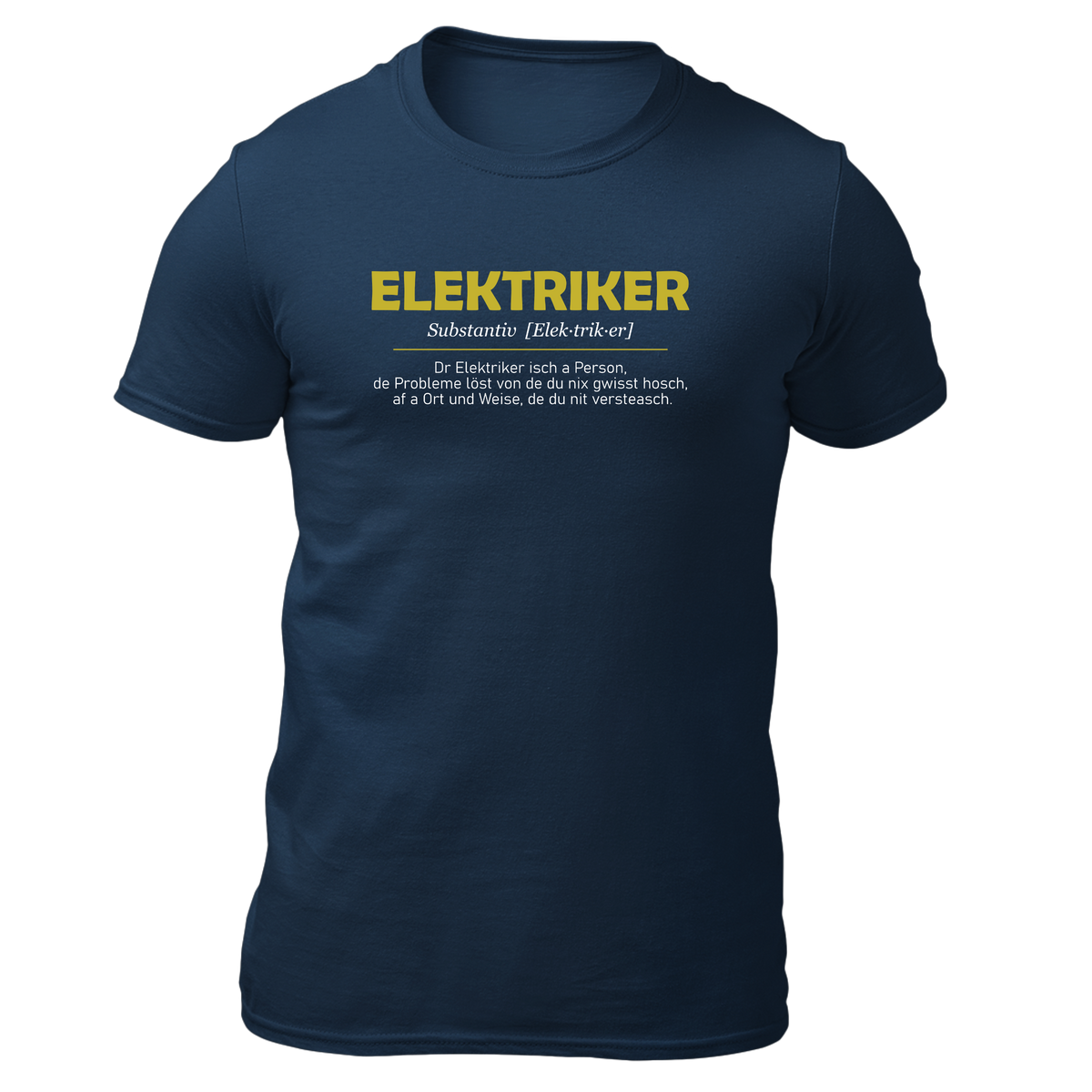 Elektriker - Herren Shirt Bio - Navy / S - Shirts & Tops