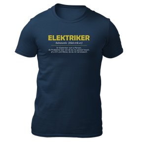 Elektriker - Herren Shirt Bio - Navy / S - Shirts & Tops