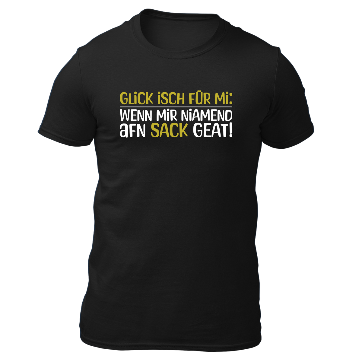 Glick isch für mi - Herren Shirt Bio - Schwarz / XS - Shirts & Tops