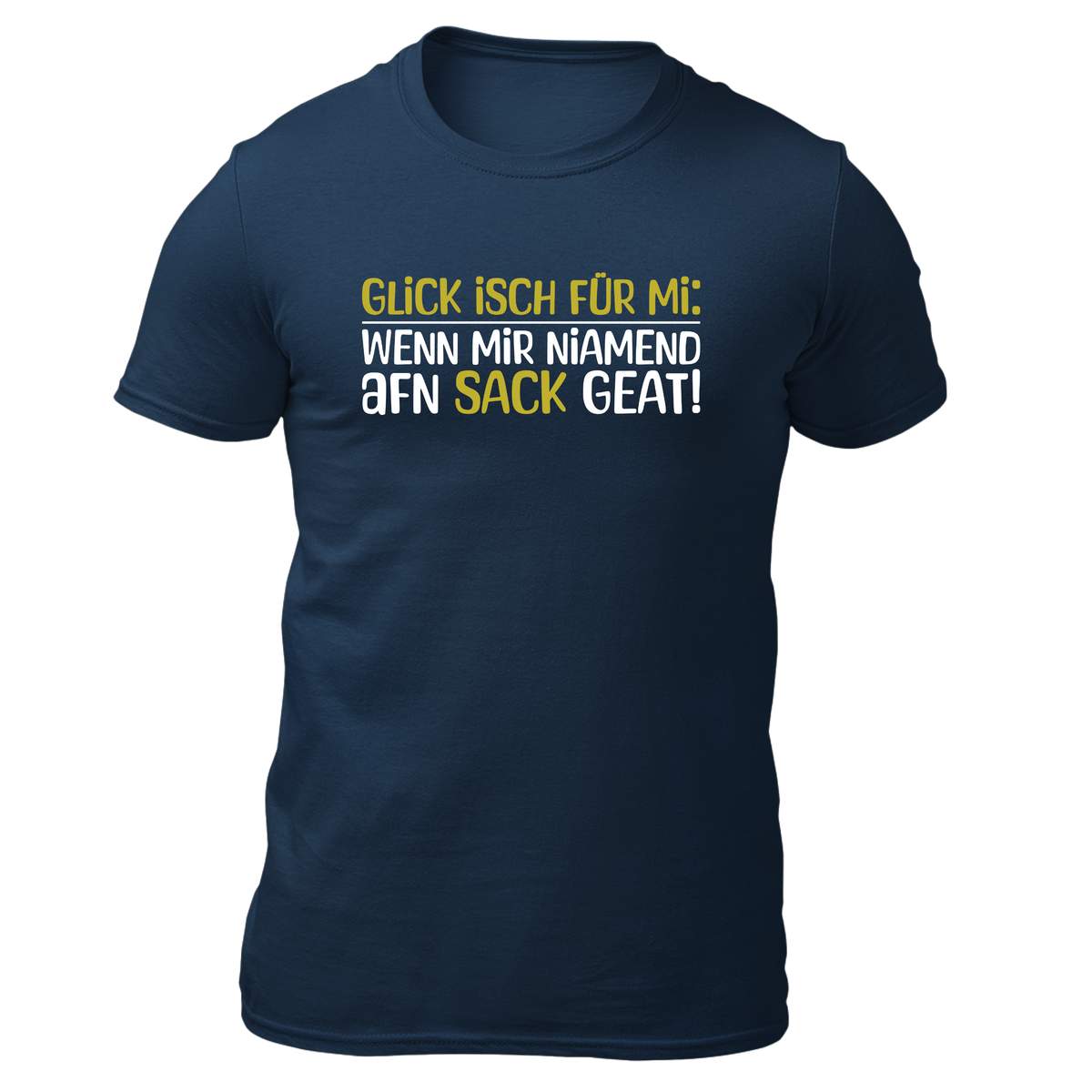 Glick isch für mi - Herren Shirt Bio - Navy / XS - Shirts & Tops