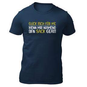 Glick isch für mi - Herren Shirt Bio - Navy / XS - Shirts & Tops