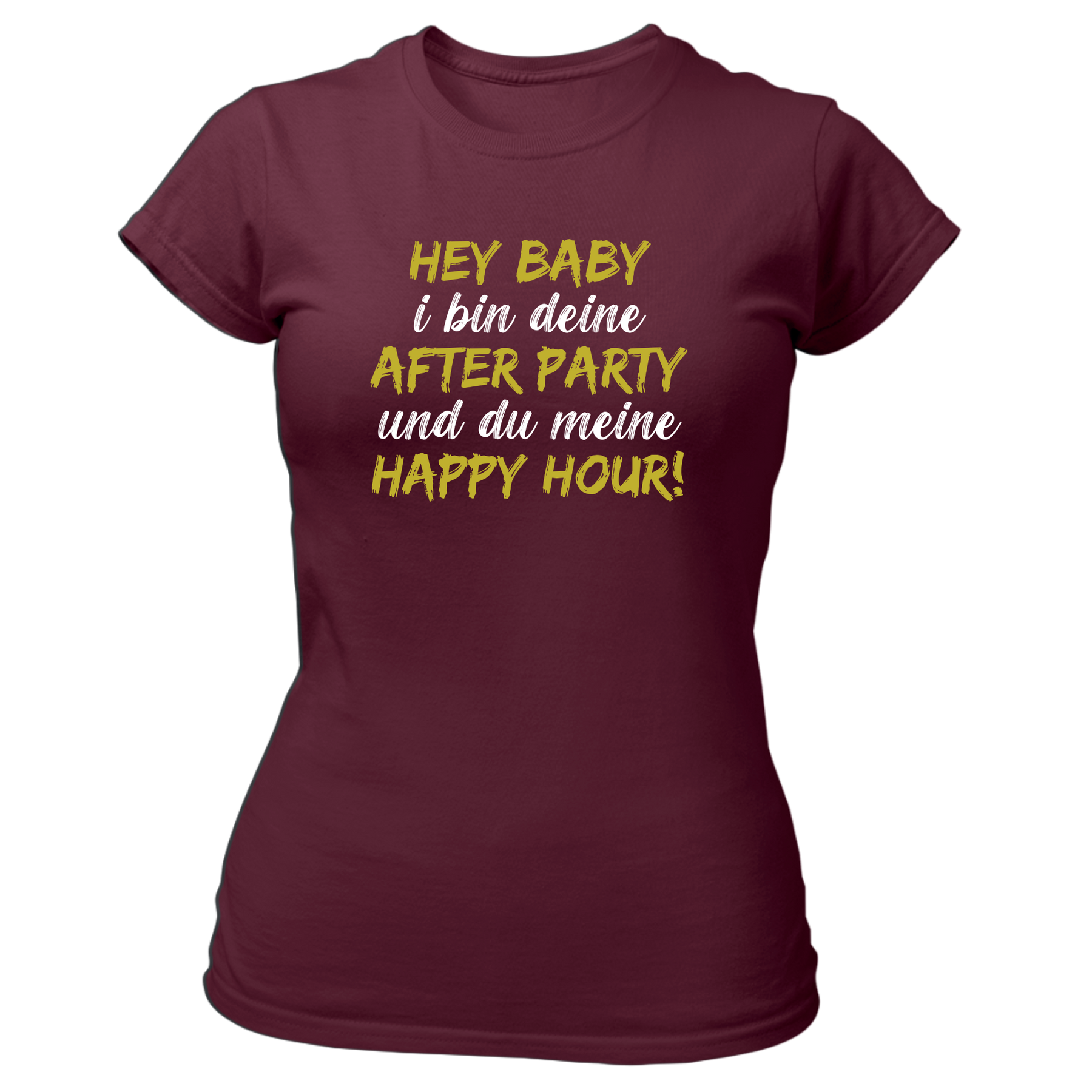 Hey Baby - Damen Shirt Bio - Burgund / XS - Shirts & Tops