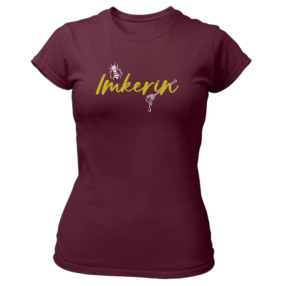Imkerin - Damen Shirt Bio - Burgund / XS - Shirts & Tops