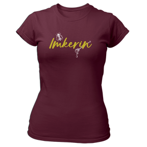 Imkerin - Damen Shirt Bio - Burgund / XS - Shirts & Tops
