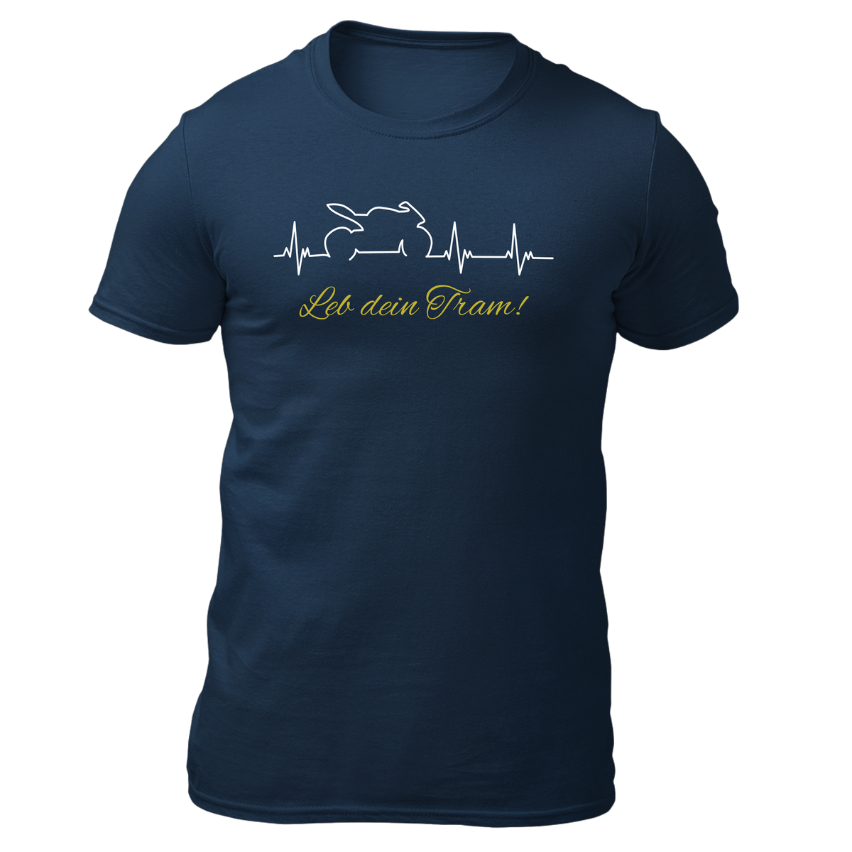 Leb dein Tram (Moto) - Herren Shirt Bio - Navy / XS - Shirts & Tops