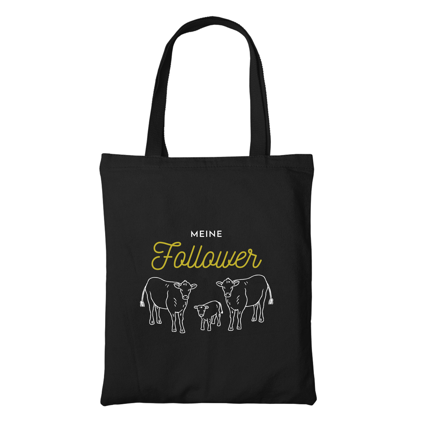 Meine Follower (Kuh) - Stofftasche Bio