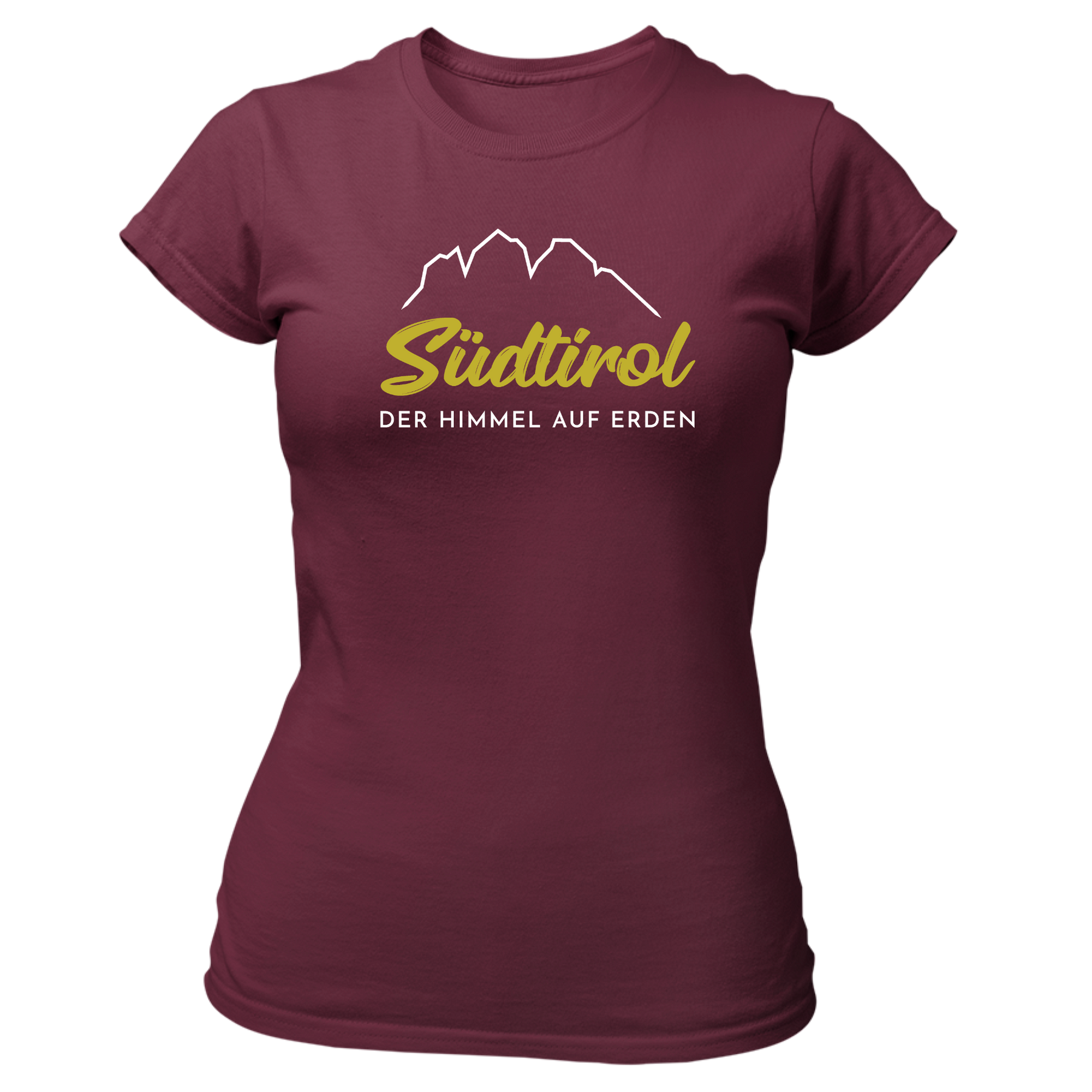Südtirol der Himmel auf Erden - Damen Shirt Bio - XS / Burgund - Shirts & Tops