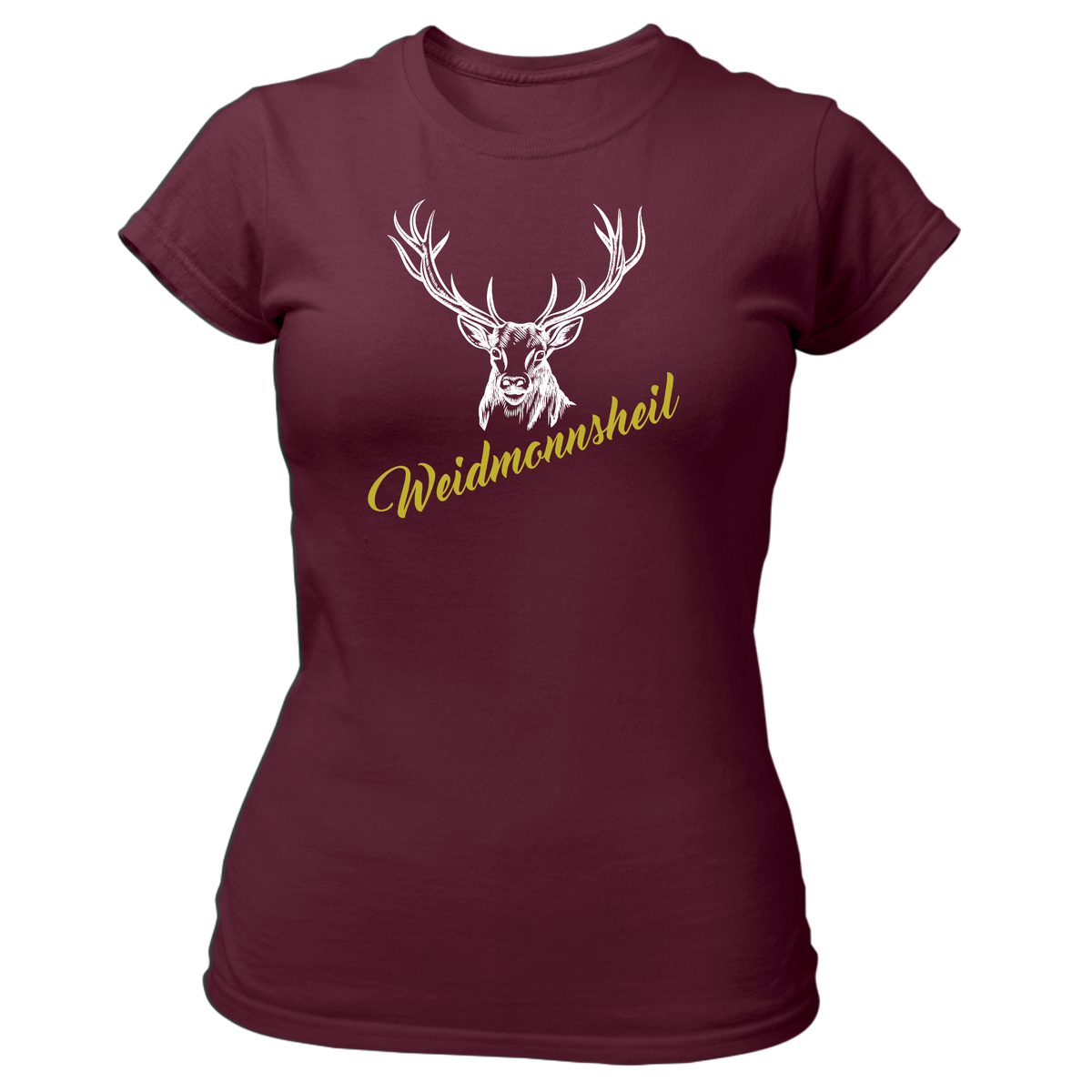 Weidmonnsheil - Damen Shirt Bio - Burgund / XS - Shirts & Tops