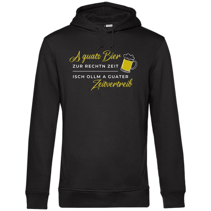 A guats Bier zur rechtn Zeit, isch ollm a guater Zeitvertreib - Unisex Hoodie Premium