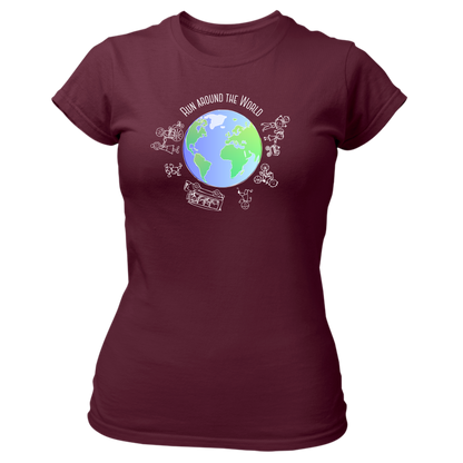 Lauf um die Welt - Damenshirt Premium