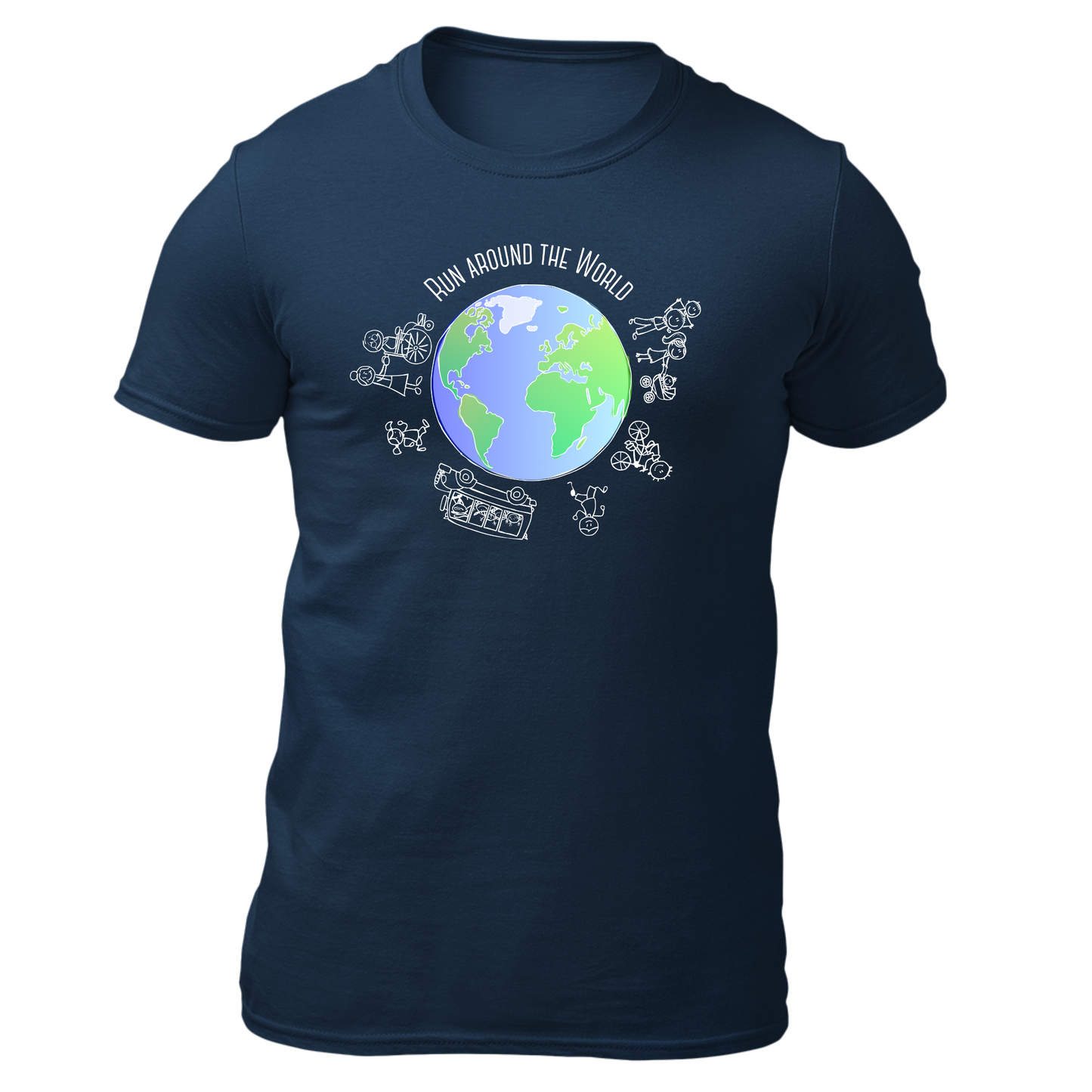 Lauf um die Welt - Unisex Shirt Premium