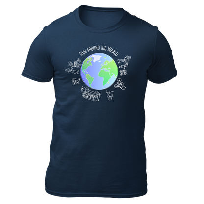 Lauf um die Welt - Unisex Shirt Premium