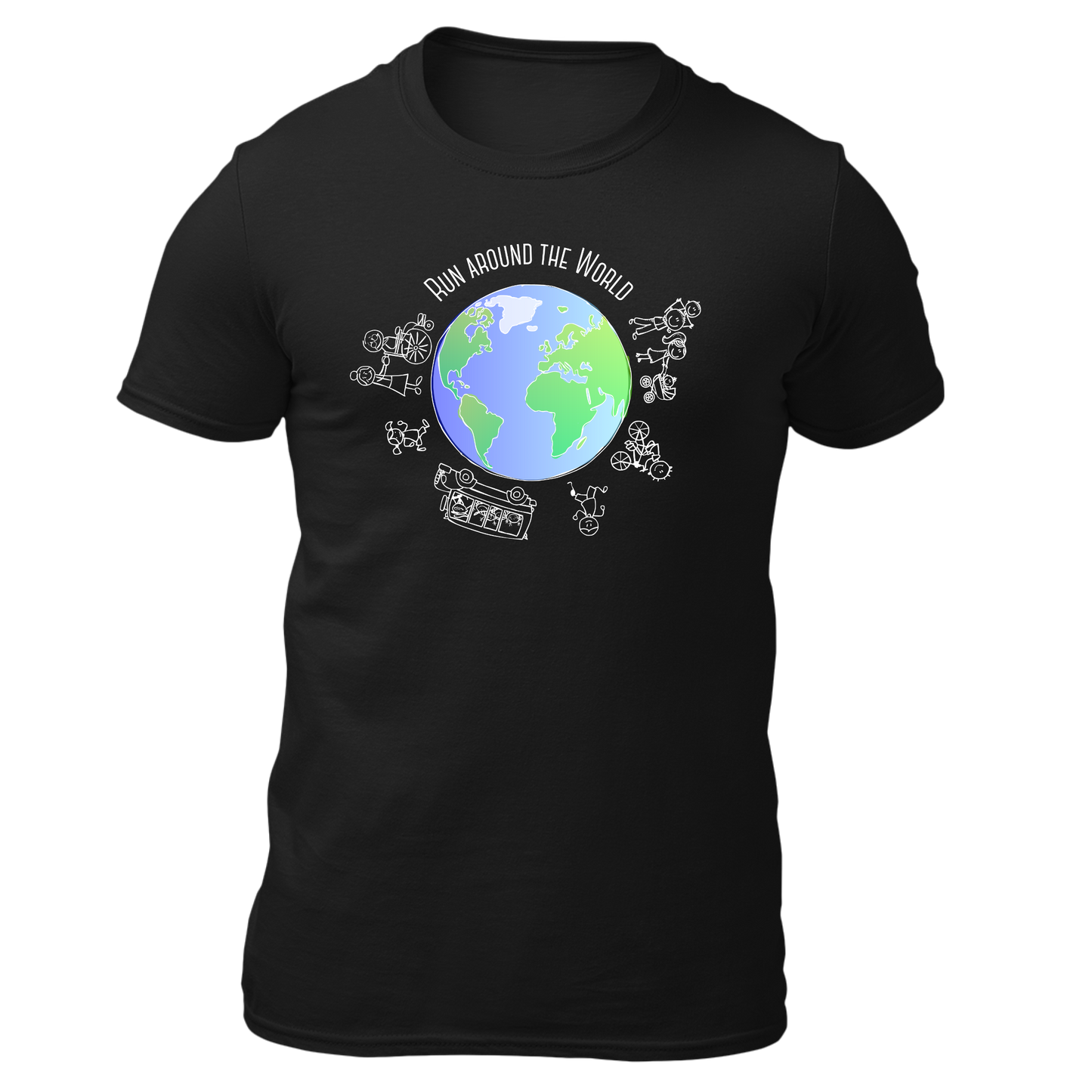 Lauf um die Welt - Unisex Shirt Premium