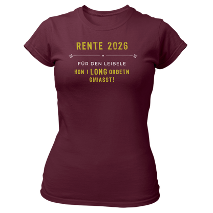 Rente 2026 - Damenshirt Premium