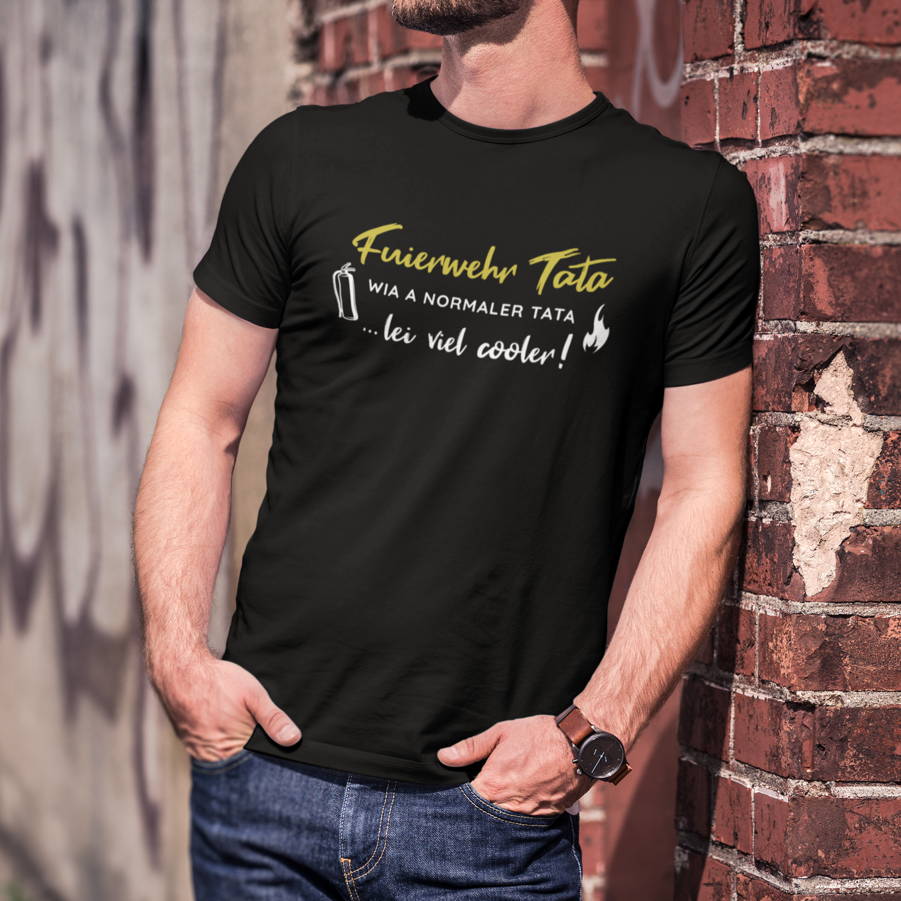 Fuierwehr Tata - Herren Shirt Bio - Shirts & Tops