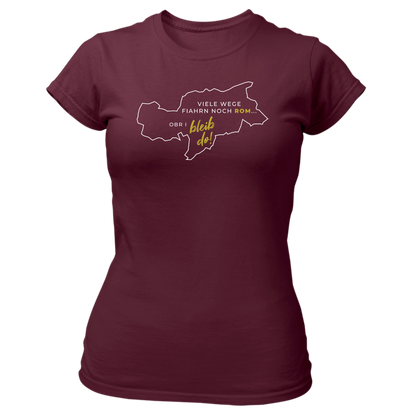 Viele Wege fiahrn noch Rom - Damenshirt Premium