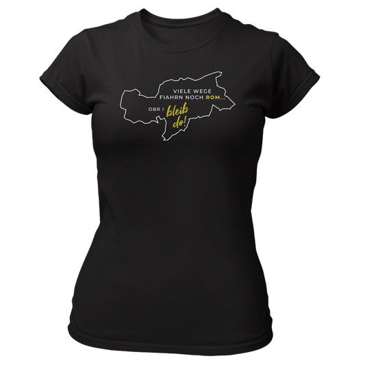 Viele Wege fiahrn noch Rom - Damenshirt Premium