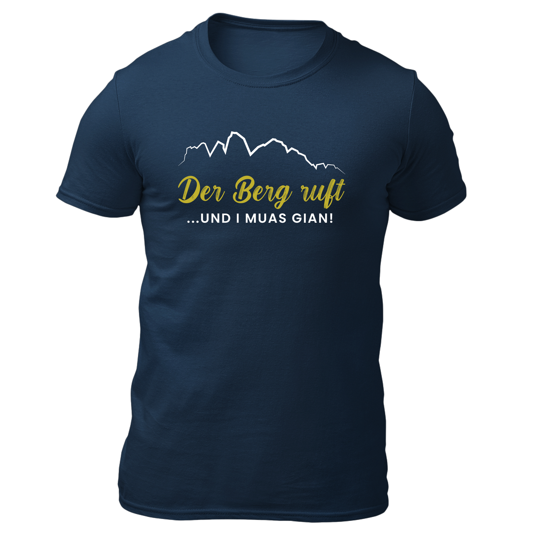 Der Berg ruft und i muas gian! - Herren Shirt Bio - Navy / S - Shirts & Tops