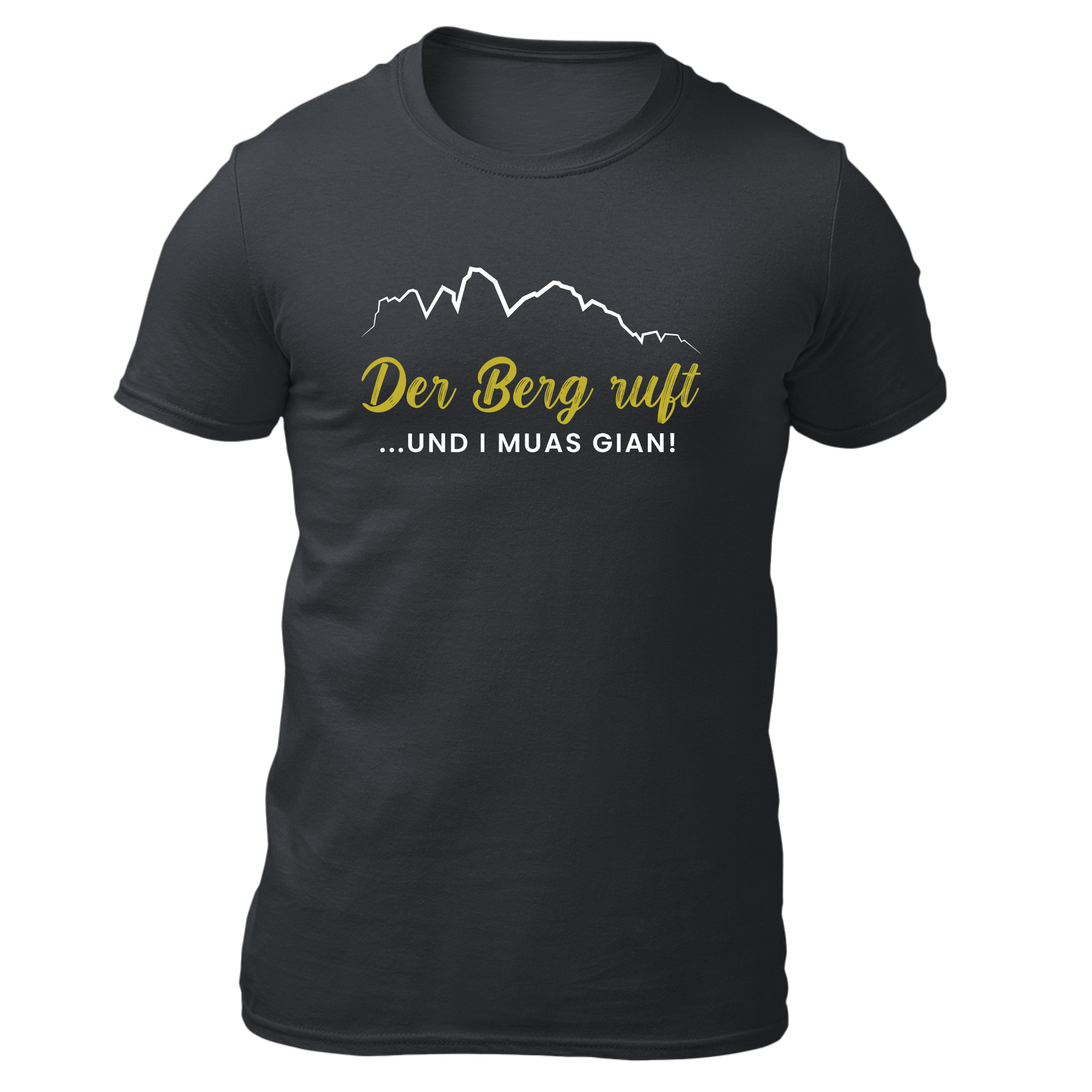 Der Berg ruft und i muas gian! - Herren Shirt Bio - Grau / S - Shirts & Tops