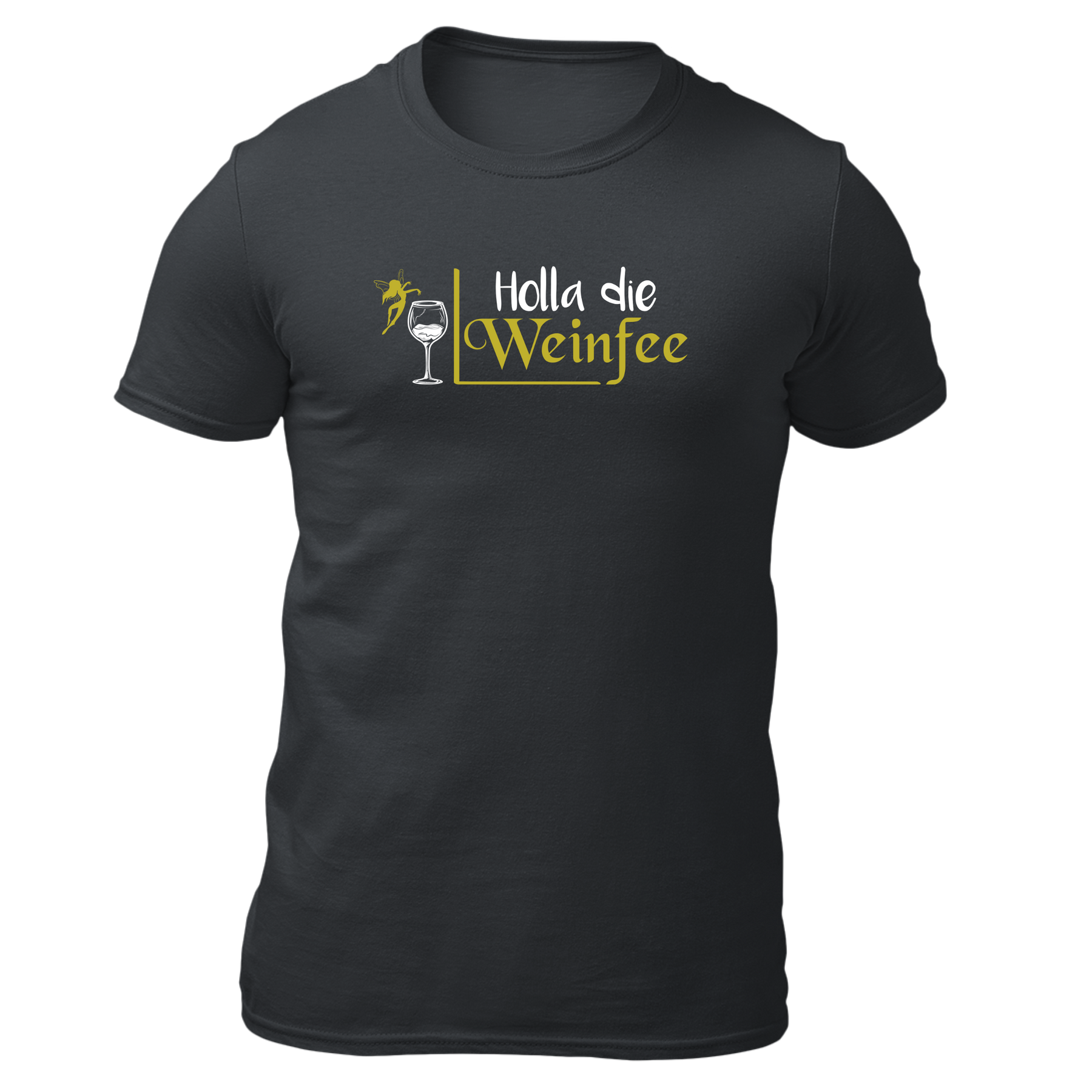 Holla die Weinfee - Herren Shirt Bio - Grau / S - Shirts & Tops