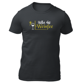 Holla die Weinfee - Herren Shirt Bio - Grau / S - Shirts & Tops