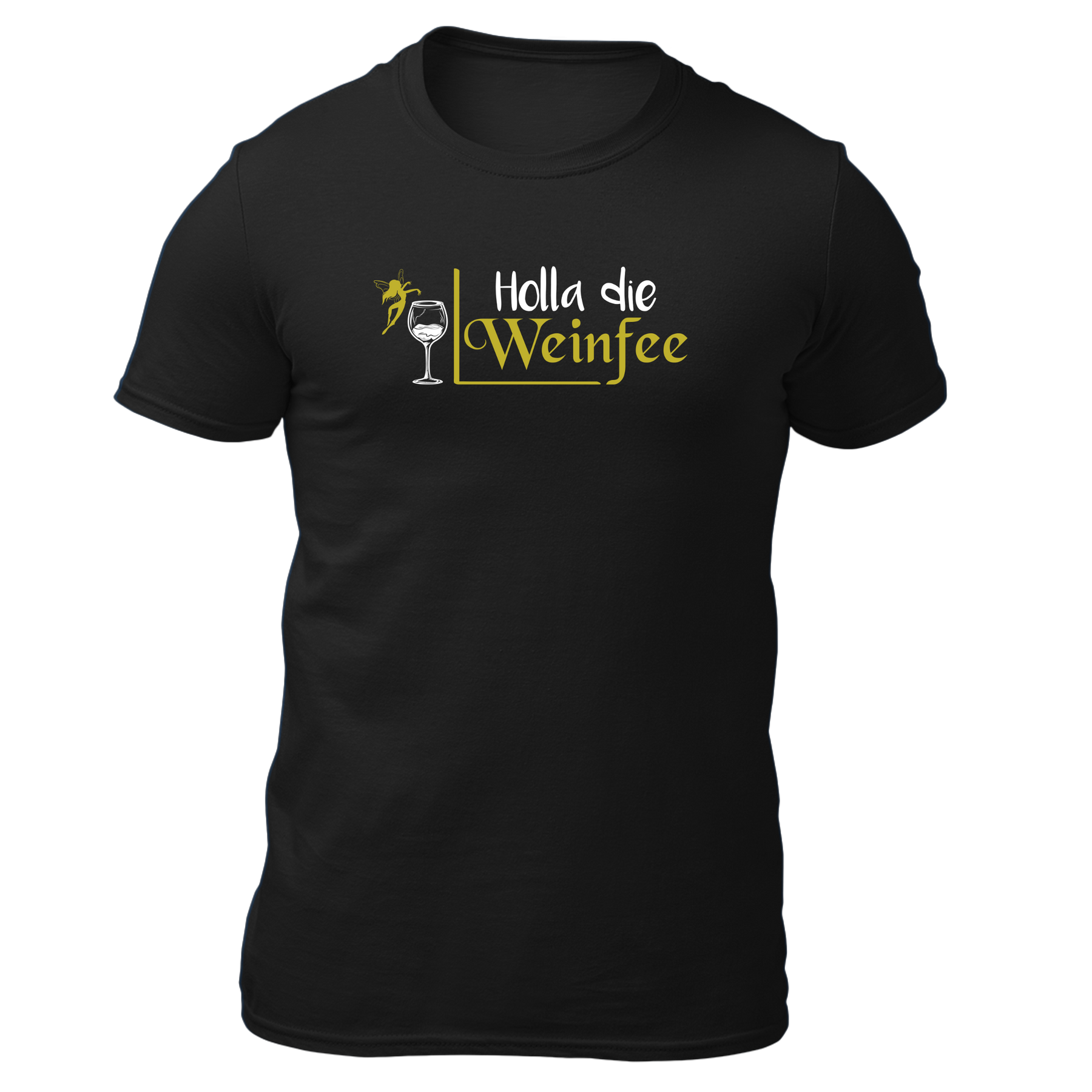 Holla die Weinfee - Herren Shirt Bio - Schwarz / S - Shirts & Tops