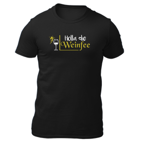 Holla die Weinfee - Herren Shirt Bio - Schwarz / S - Shirts & Tops