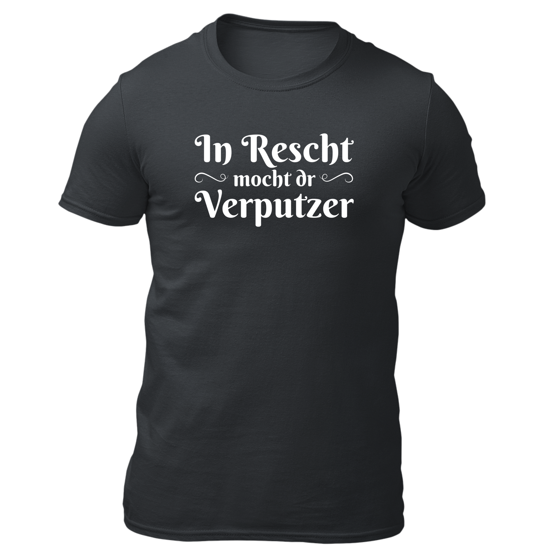 In Rescht mocht dr Verputzer - Herren Shirt Bio - Grau / S - Shirts & Tops