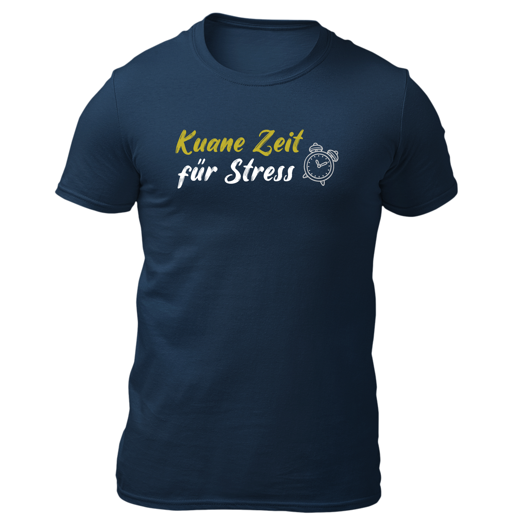 Kuane Zeit für Stress - Herren Shirt Bio - Navy / S - Shirts & Tops